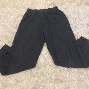 Brandy Melville dark grey sweatpants. Worn before and has a few holes.
